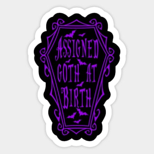 Goth at Birth in Purple Sticker